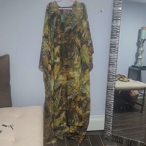 Custom Floor lenght Safari Kaftan, One Size Fits All